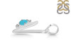 Turquoise & White Topaz Alphabet V Pendant TRQ-RDA-22.