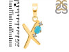 Turquoise & White Topaz Alphabet X Pendant TRQ-RDA-24.