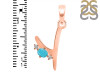 Turquoise & White Topaz Alphabet Y Pendant TRQ-RDA-25.