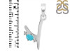 Turquoise & White Topaz Alphabet Y Pendant TRQ-RDA-25.