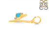 Turquoise & White Topaz Alphabet Y Pendant TRQ-RDA-25.