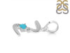 Turquoise & White Topaz Alphabet Z Pendant TRQ-RDA-26.