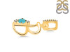 Turquoise & White Topaz Alphabet B Pendant TRQ-RDA-28.