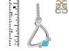 Turquoise & White Topaz Alphabet D Pendant TRQ-RDA-30.