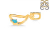 Turquoise & White Topaz Alphabet D Pendant TRQ-RDA-30.