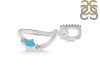 Turquoise & White Topaz Alphabet D Pendant TRQ-RDA-30.