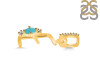Turquoise & White Topaz Alphabet E Pendant TRQ-RDA-31.