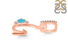 Turquoise & White Topaz Alphabet G Pendant TRQ-RDA-33.