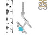 Turquoise & White Topaz Alphabet H Pendant TRQ-RDA-34.
