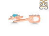 Turquoise & White Topaz Alphabet H Pendant TRQ-RDA-34.