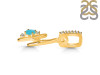 Turquoise & White Topaz Alphabet H Pendant TRQ-RDA-34.
