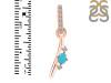 Turquoise & White Topaz Alphabet I Pendant TRQ-RDA-35.