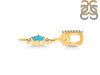 Turquoise & White Topaz Alphabet I Pendant TRQ-RDA-35.