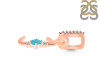 Turquoise & White Topaz Alphabet J Pendant TRQ-RDA-36.