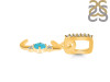 Turquoise & White Topaz Alphabet J Pendant TRQ-RDA-36.