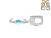 Turquoise & White Topaz Alphabet J Pendant TRQ-RDA-36.