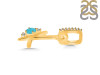 Turquoise & White Topaz Alphabet K Pendant TRQ-RDA-37.