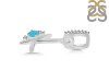 Turquoise & White Topaz Alphabet K Pendant TRQ-RDA-37.