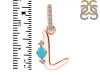 Turquoise & White Topaz Alphabet L Pendant TRQ-RDA-38.