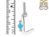 Turquoise & White Topaz Alphabet L Pendant TRQ-RDA-38.
