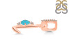 Turquoise & White Topaz Alphabet L Pendant TRQ-RDA-38.