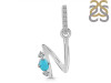 Turquoise & White Topaz Alphabet N Pendant TRQ-RDA-40.