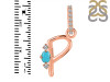 Turquoise & White Topaz Alphabet P Pendant TRQ-RDA-42.