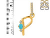 Turquoise & White Topaz Alphabet P Pendant TRQ-RDA-42.
