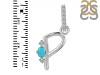 Turquoise & White Topaz Alphabet P Pendant TRQ-RDA-42.