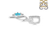 Turquoise & White Topaz Alphabet P Pendant TRQ-RDA-42.