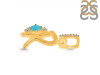 Turquoise & White Topaz Alphabet R Pendant TRQ-RDA-44.