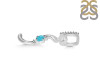 Turquoise & White Topaz Alphabet S Pendant TRQ-RDA-45.