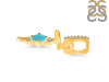Turquoise & White Topaz Alphabet T Pendant TRQ-RDA-46.