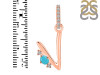 Turquoise & White Topaz Alphabet V Pendant TRQ-RDA-48.