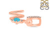 Turquoise & White Topaz Alphabet W Pendant TRQ-RDA-49.