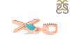 Turquoise & White Topaz Alphabet X Pendant TRQ-RDA-50.