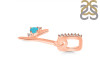 Turquoise & White Topaz Alphabet Y Pendant TRQ-RDA-51.