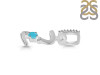 Turquoise & White Topaz Alphabet Z Pendant TRQ-RDA-52.