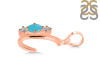 Turquoise & White Topaz Alphabet C Pendant TRQ-RDA-55.