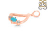 Turquoise & White Topaz Alphabet D Pendant TRQ-RDA-56.