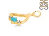 Turquoise & White Topaz Alphabet D Pendant TRQ-RDA-56.