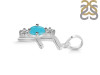Turquoise & White Topaz Alphabet F Pendant TRQ-RDA-58.