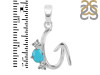 Turquoise & White Topaz Alphabet G Pendant TRQ-RDA-59.