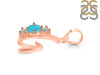 Turquoise & White Topaz Alphabet G Pendant TRQ-RDA-59.