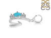 Turquoise & White Topaz Alphabet G Pendant TRQ-RDA-59.