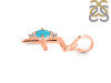 Turquoise & White Topaz Alphabet F Pendant TRQ-RDA-6.