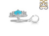 Turquoise & White Topaz Alphabet H Pendant TRQ-RDA-60.