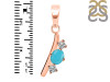 Turquoise & White Topaz Alphabet I Pendant TRQ-RDA-61.