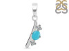 Turquoise & White Topaz Alphabet I Pendant TRQ-RDA-61.