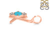 Turquoise & White Topaz Alphabet K Pendant TRQ-RDA-63.